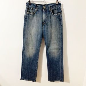 Lucky Brand🍀 Dungarees 183 Bootleg Distress Jeans Medium Wash 5-Pocket Styling